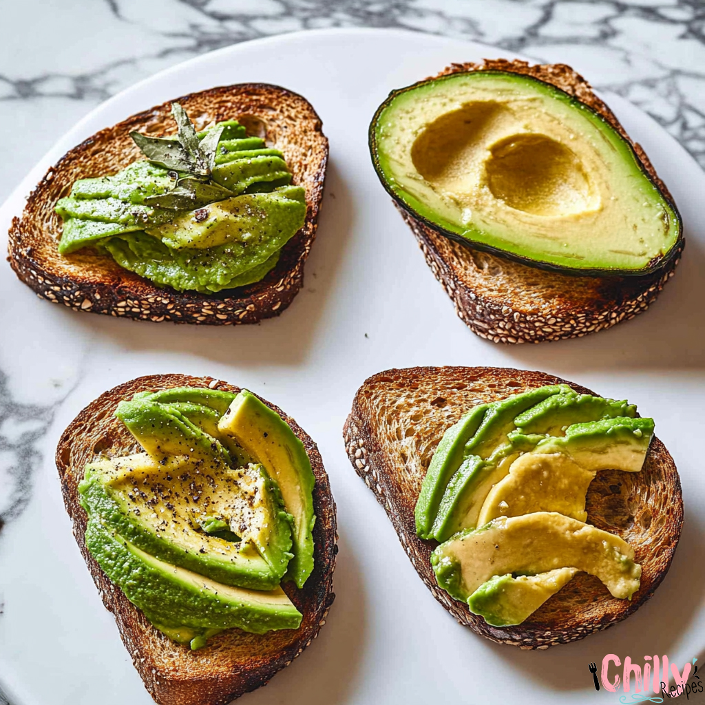 Avocado toast toppings