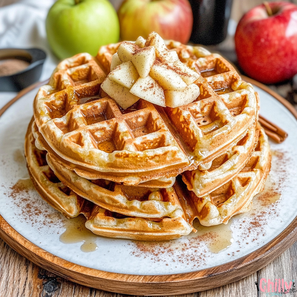 apple and cinnamon waffles